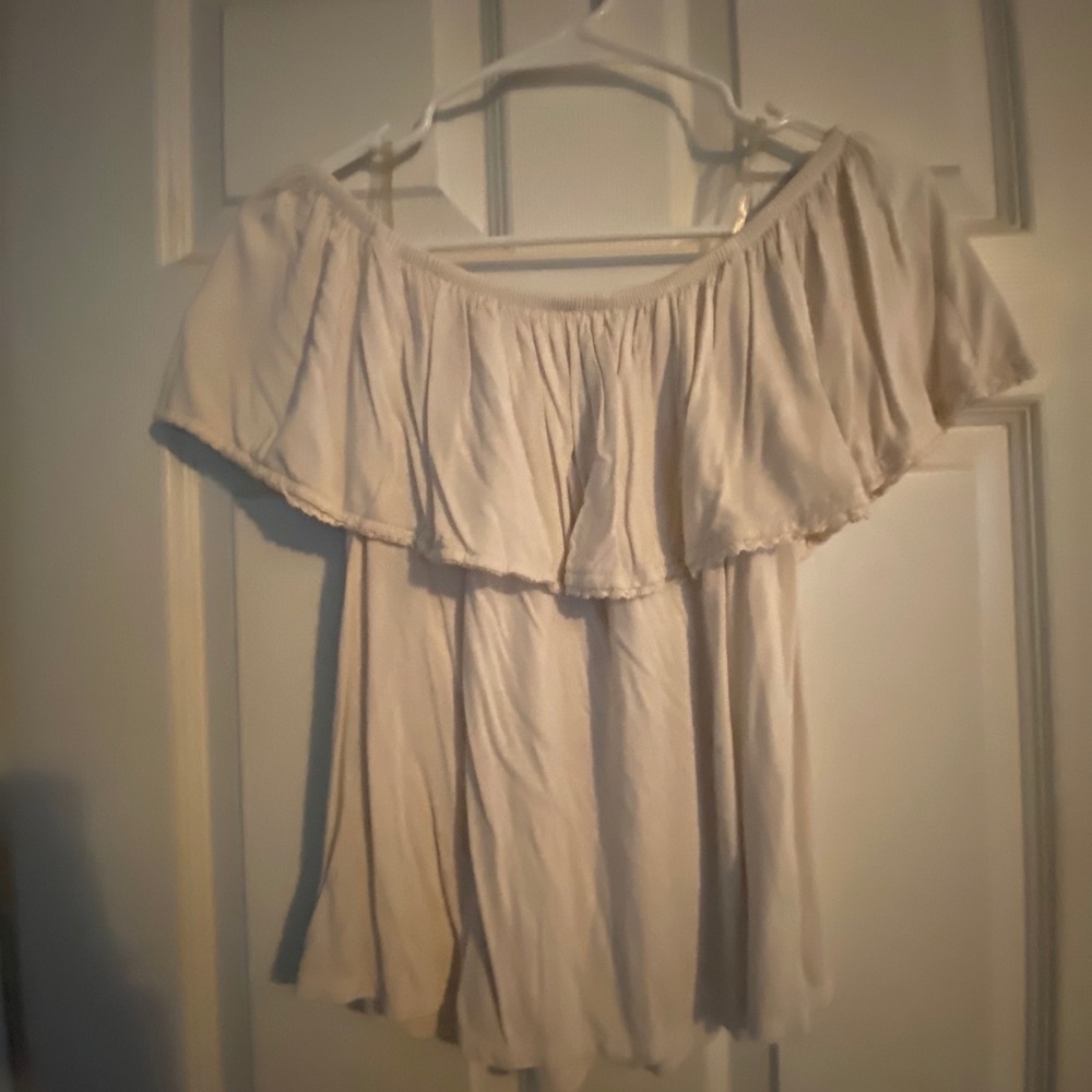 White Off-The-Shoulder Top